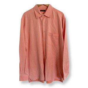 Ermenegildo Zegna Mens Long Sleeve Button Down Shirt. Size XXL. Orange